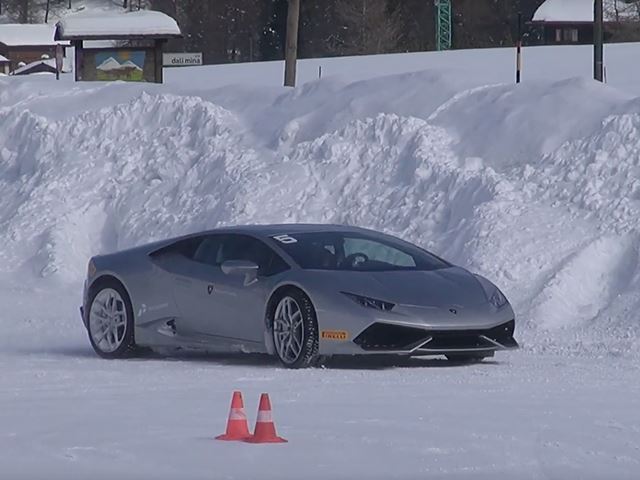 Лучший способ наслаждаться зимой на Lamborghini Huracan